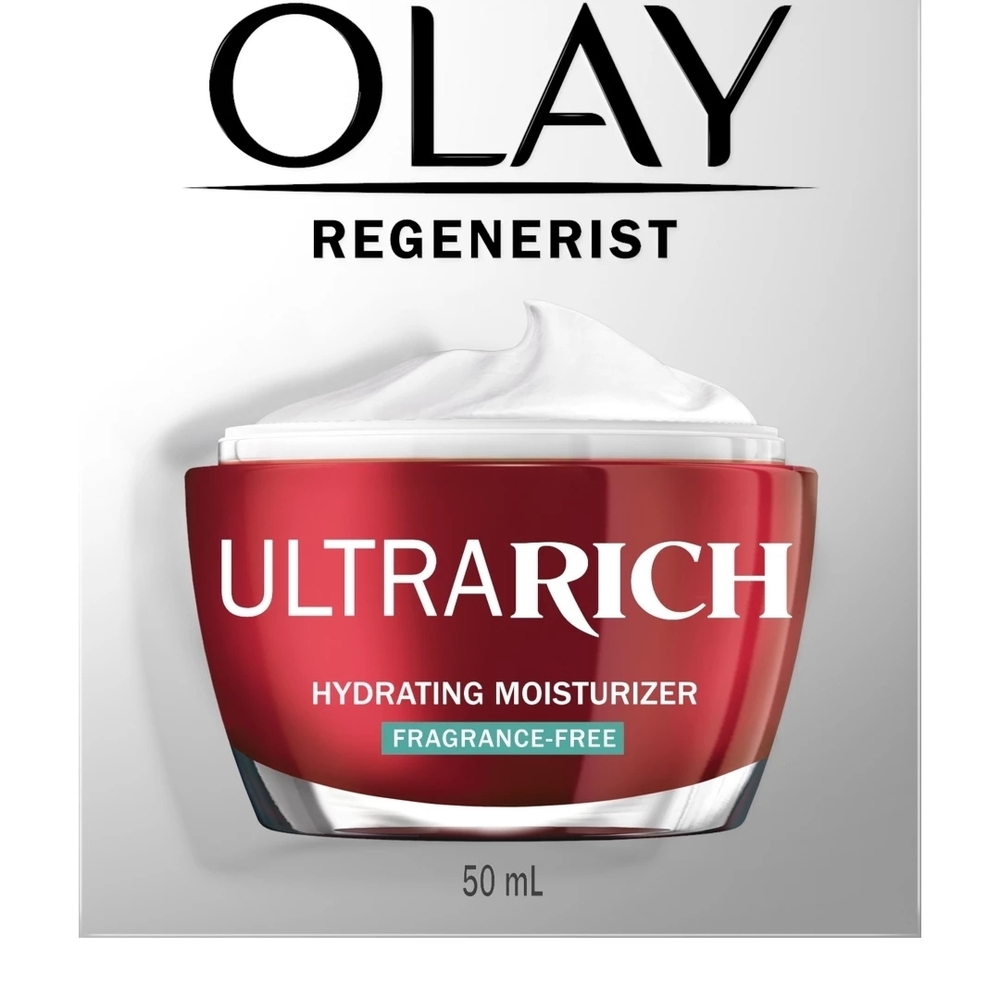 OLAY UltraRich Hydrating Moisturizer - Red Jar with White Cream
